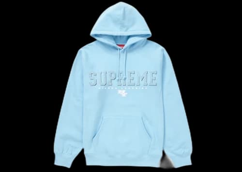 Supreme Gems Hooded Sweatshirt Ice Blue