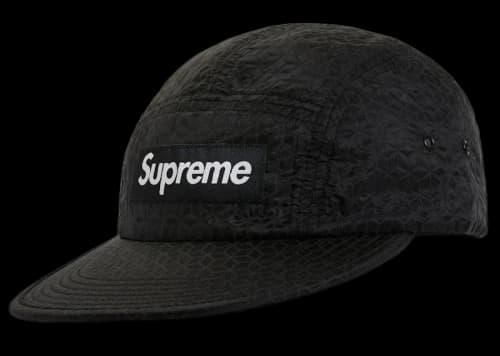 Supreme Geometric Ripstop Camp Cap Black