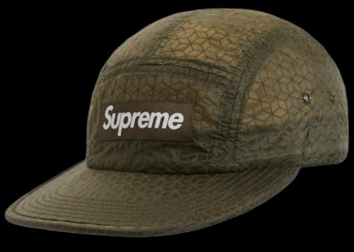 Supreme Geometric Ripstop Camp Cap Olive