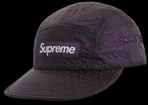 Supreme Geometric Ripstop Camp Cap Purple