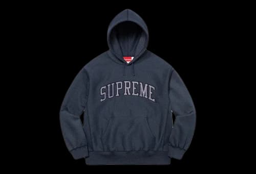 Supreme Glitter Arc Hooded Sweatshirt Navy (SS23)