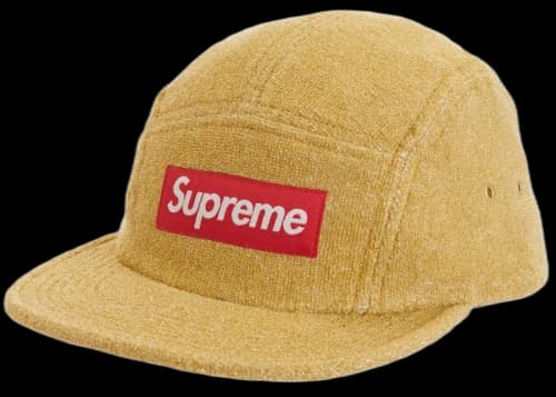 Supreme Glitter Terry Camp Cap Gold