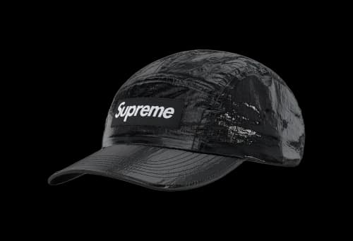 Supreme Gloss Ripstop Camp Cap Black (FW23)