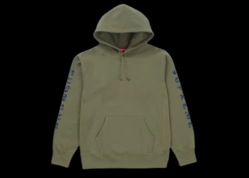 Supreme Gradient Sleeve Hooded Sweatshirt Light Olive