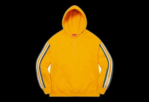 Supreme Half Zip Hooded Sweatshirt Bright Gold (SS23)