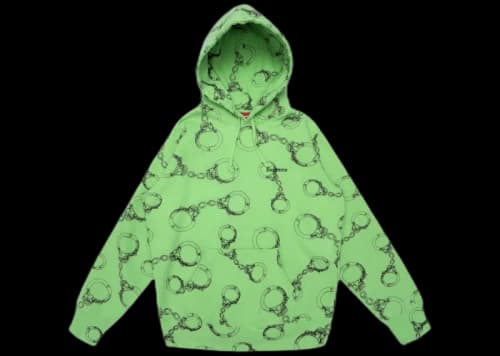 Supreme Handcuffs Hooded Sweatshirt Bright Green