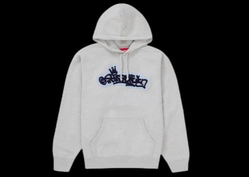 Supreme Handstyle Hooded Sweatshirt Heather Grey