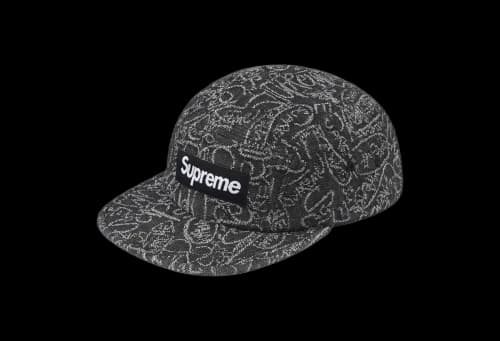 Supreme Handwriting Denim Camp Cap 'Black' (SS25)