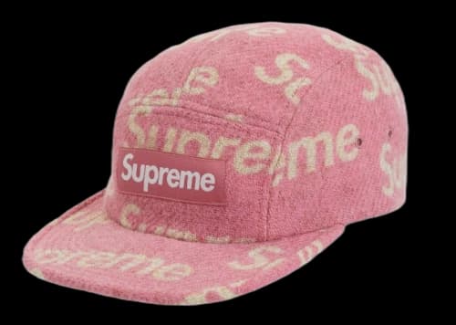 Supreme Harris Tweed Camp Cap Pink