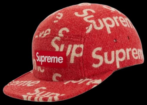 Supreme Harris Tweed Camp Cap Red