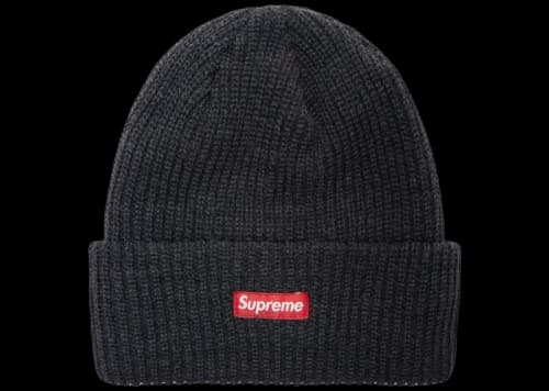 Supreme Heather Loose Gauge Beanie Heather Navy