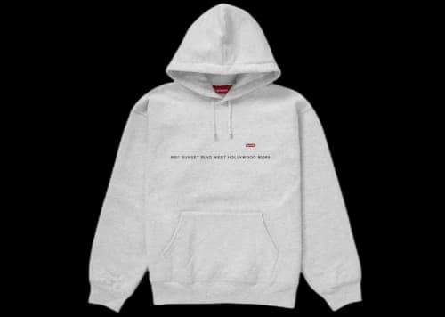 Supreme Small Box Hooded Sweatshirt (Hollywood Shop) Heather Grey
