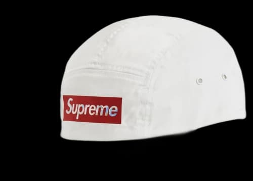 Supreme Holographic Logo Camp Cap White