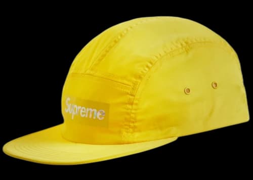 Supreme Holographic Logo Camp Cap Yellow