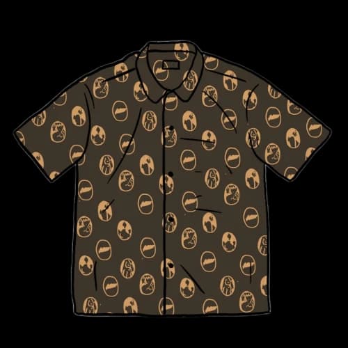 Supreme HYSTERIC GLAMOUR Blurred Girls Rayon S/S Shirt Black