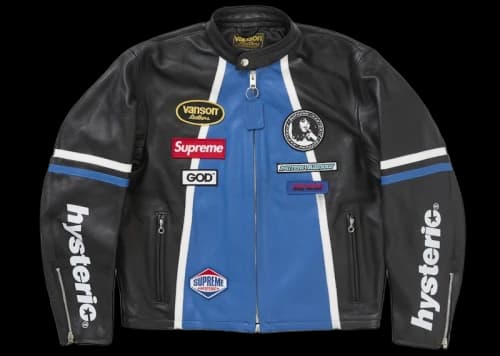 Supreme Hysteric Glamour Vanson Leather Jacket Black