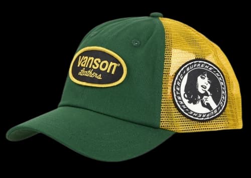 Supreme Hysteric Glamour Vanson Leather Mesh Back 6-Panel Green