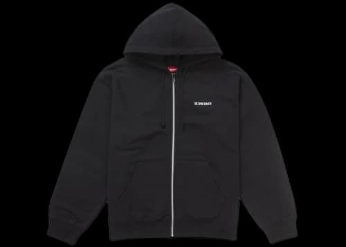 Supreme IDGAF Zip Up Hooded Sweatshirt Black