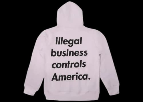 Supreme Illegal Business Hooded Sweatshirt Light Purple