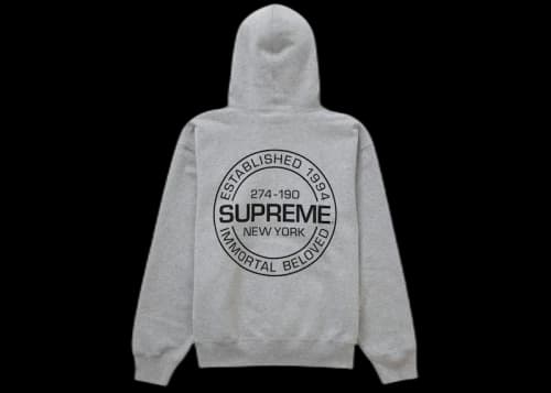 Supreme Immortal Hooded Sweatshirt Heather Grey