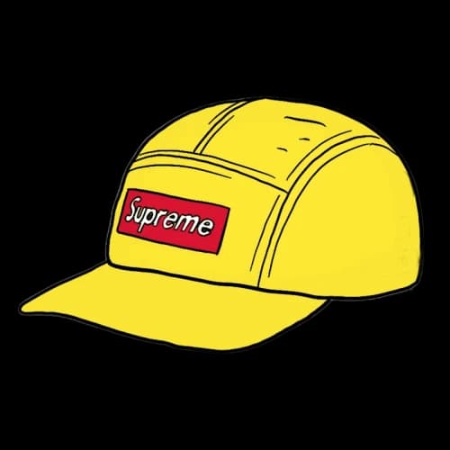 Supreme Inset Logo Camp Cap Yellow