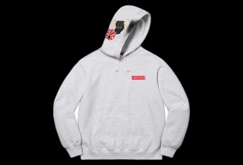 Supreme Instant High Patches Hooded Sweatshirt Ash Grey (SS22)