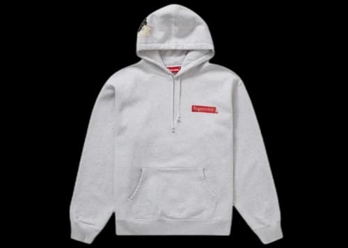 Supreme Instant High Patches Hooded Sweatshirt Ash Grey