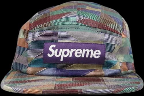Supreme Intarsia Knit Camp Cap Purple