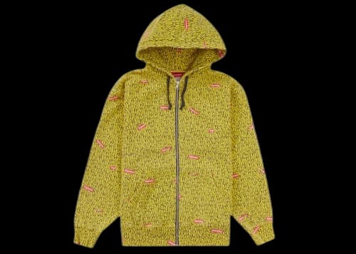 Supreme IRAK Zip Up Hooded Sweatshirt Yellow