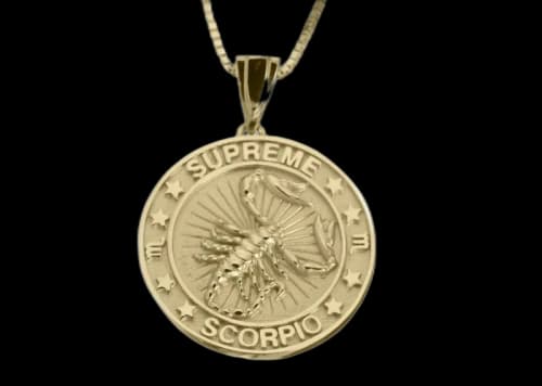 Supreme Jacob&Co Scorpio Zodiac Pendant 14K Gold