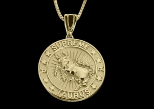 Supreme Jacob&Co Taurus Zodiac Pendant 14K Gold