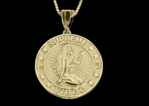 Supreme Jacob&Co Virgo Zodiac Pendant 14K Gold