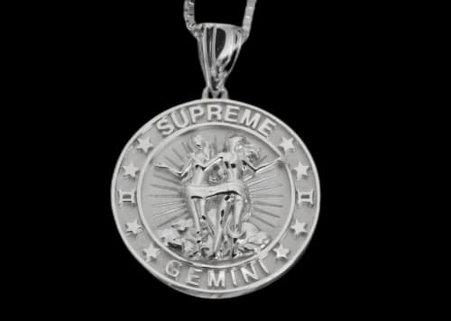 Supreme Jacob&Co Gemini Zodiac Pendant Sterling Silver