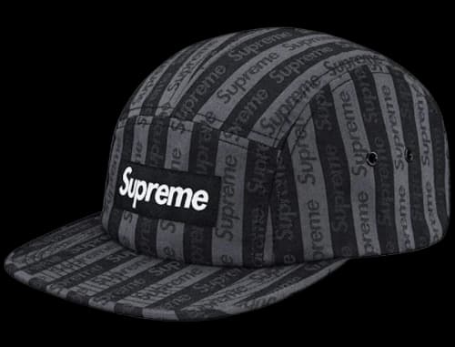 Supreme Jacquard All Over Camp Cap Black