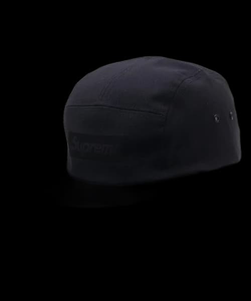 Supreme Jacquard Logo Camp Cap Black
