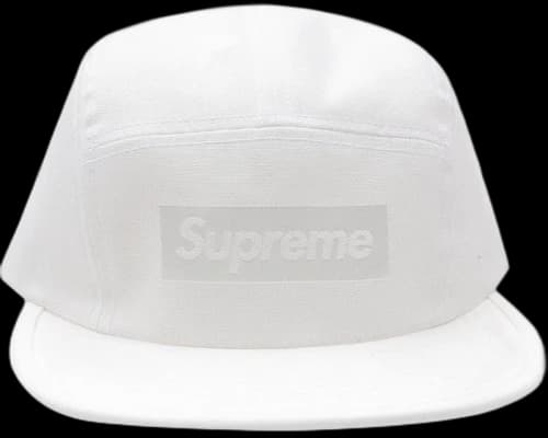 Supreme Jacquard Logo Camp Cap White