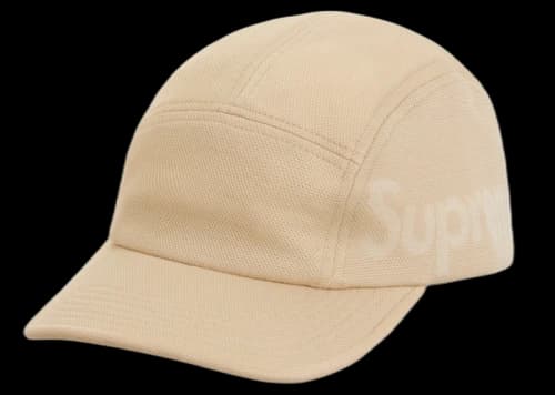 Supreme Jacquard Pique Camp Cap Tan
