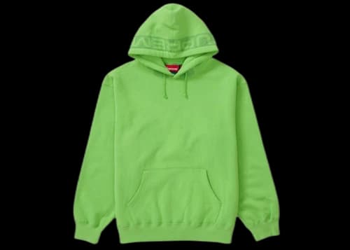 Supreme Jacquard Stripe Hooded Sweatshirt Bright Green