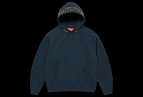 Supreme Jacquard Stripe Hooded Sweatshirt Navy (SS24)
