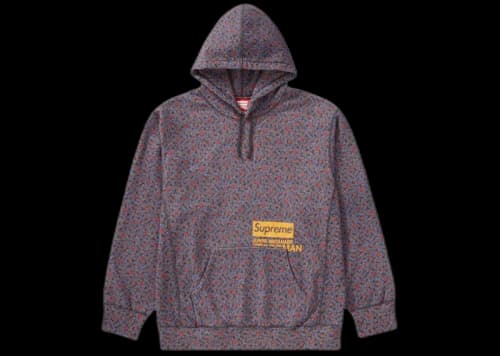 Supreme JUNYA WATANABE CDG MAN Hooded Sweatshirt Black Flowers