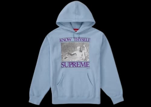 Supreme Know Thyself Hooded Sweatshirt Light Blue