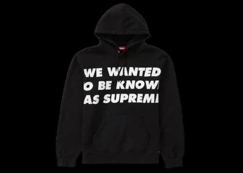 Supreme Known As Hooded Sweatshirt Black