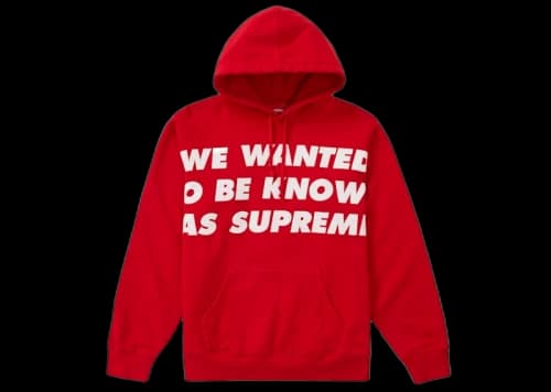 Supreme Known As Hooded Sweatshirt Red