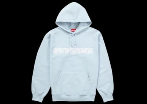 Supreme Lace Hooded Sweatshirt Light Blue