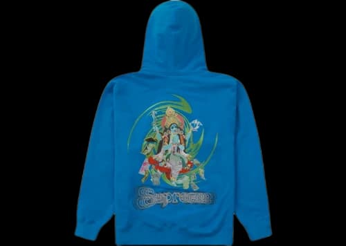 Supreme Lakshmi Zip Up Hooded Sweatshirt Bright Blue