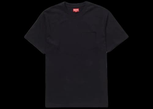 Supreme Laser Cut S Logo Pocket Tee Black