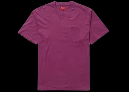 Supreme Laser Cut S Logo Pocket Tee Purple