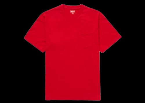 Supreme Laser Cut S Logo Pocket Tee Red