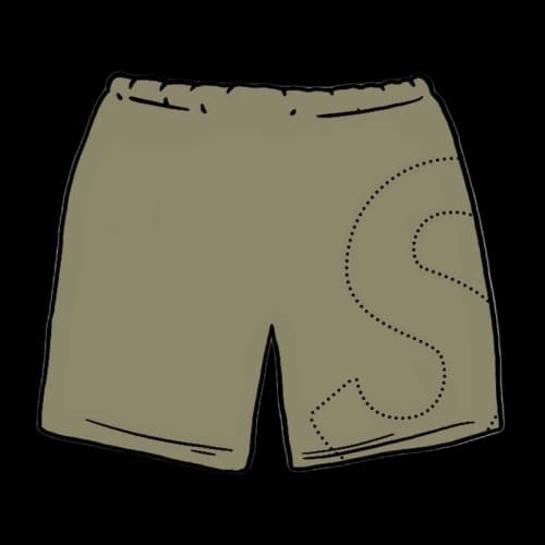 Supreme Laser Cut S Logo Sweatshort Light Olive