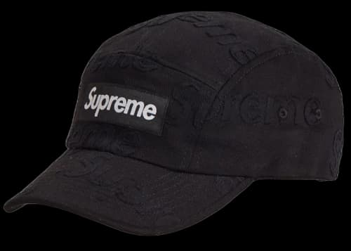 Supreme Lasered Twill Camp Cap Black